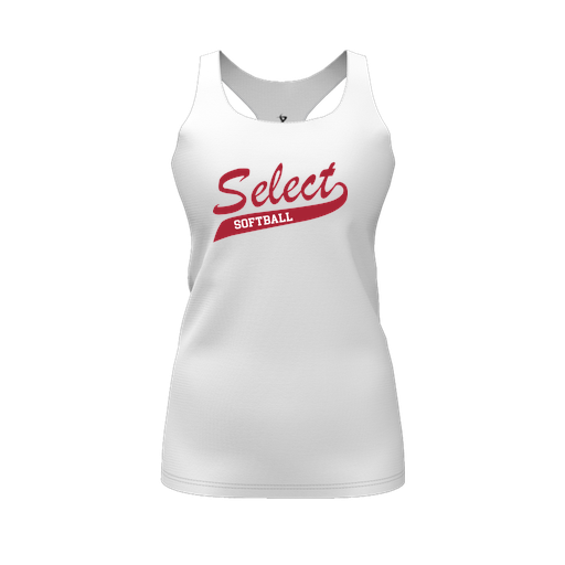 [FT0TRBWH-FYS-LOGO1] Decker Racerback Tank Top (Female Youth S, White, Logo 1)