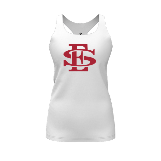 [FT0TRBWH-FYS-LOGO2] Decker Racerback Tank Top (Female Youth S, White, Logo 2)
