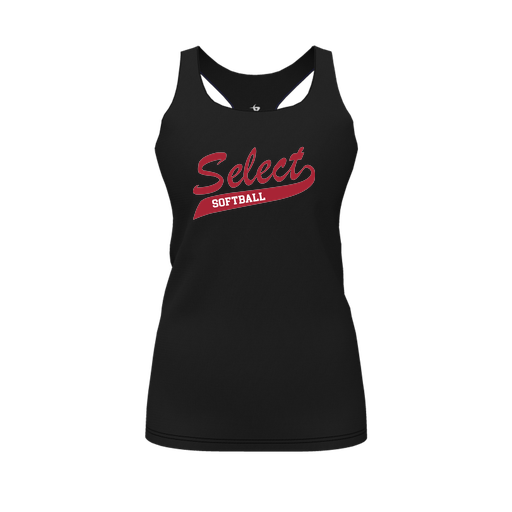 [FT0TRBBK-FYS-LOGO1] Decker Racerback Tank Top (Female Youth S, Black, Logo 1)
