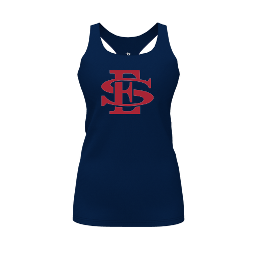 [FT0TRBNV-FYS-LOGO2] Decker Racerback Tank Top (Female Youth S, Navy, Logo 2)