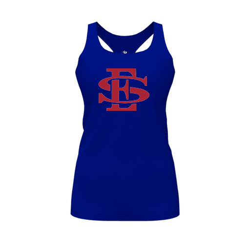 [FT0TRBRY-FYS-LOGO2] Decker Racerback Tank Top (Female Youth S, Royal, Logo 2)