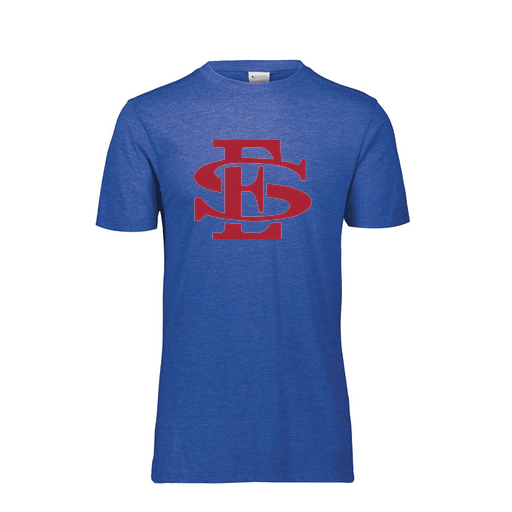[FTSCUBRY-YS-LOGO2] Decker Youth Tri-Blend T-Shirt - Short Sleeve (Youth S, Royal, Logo 2)