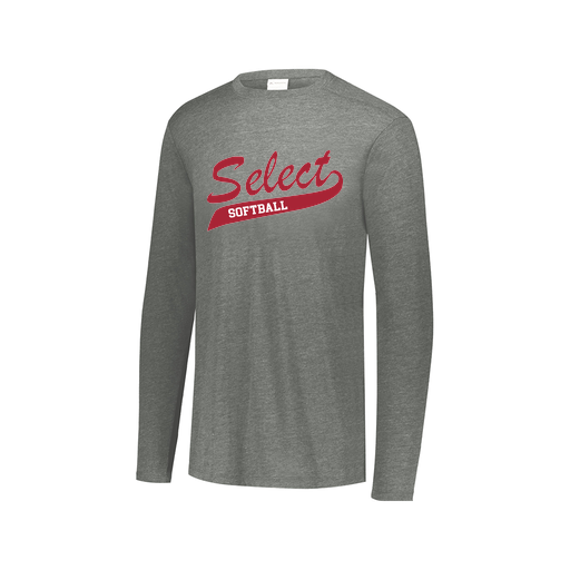 [FTLCUBGY-AXS-LOGO1] Decker Men's Tri-Blend T-Shirt - Long Sleeve (Adult XS, Gray, Logo 1)