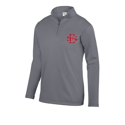 [FOLQFFGY-AS-LOGO2] Decker Men's FlexFleece 1/4 Zip (Adult S, Gray, Logo 2)