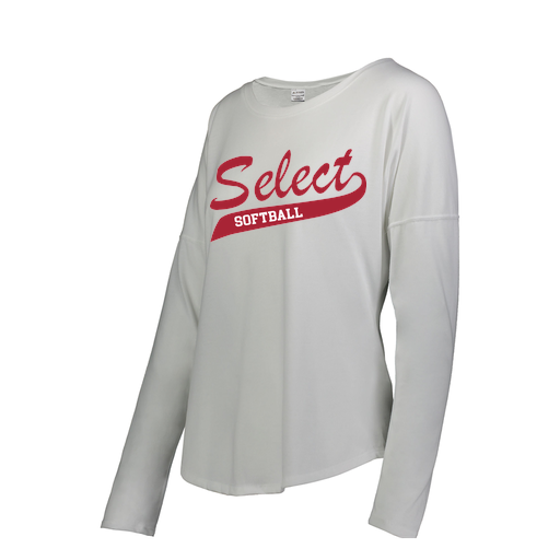 [FTLCUBWH-FAS-LOGO1] Decker Women's Tri-Blend T-Shirt - Long Sleeve (Female Adult S, White, Logo 1)