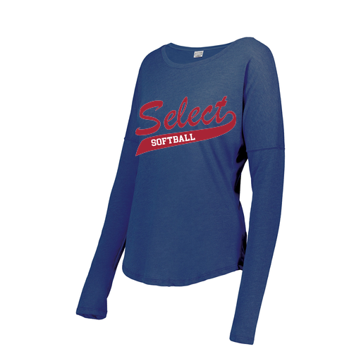 [FTLCUBRY-FAS-LOGO1] Decker Women's Tri-Blend T-Shirt - Long Sleeve (Female Adult S, Royal, Logo 1)
